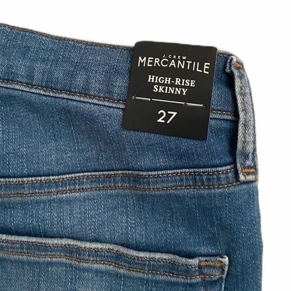 NWT J. Crew High Rise Raw Hem Distressed Skinny Jeans - Picture 5 of 9